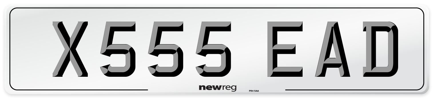X555 EAD Number Plate from New Reg